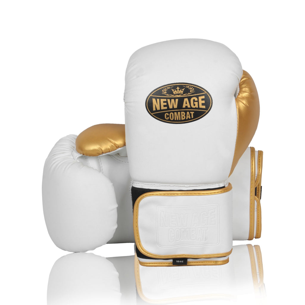 Legacy Boxing Gloves - White & Gold